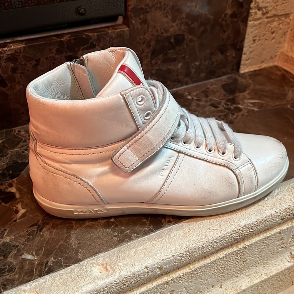 Prada leather women sneakers - Picture 4 of 5